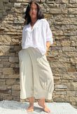 Shayle Indian Cotton Smock Shirt White